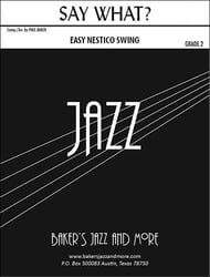 Say What? Jazz Ensemble sheet music cover Thumbnail